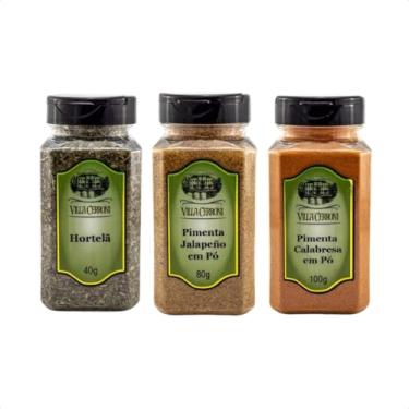 Imagem de Hortelã, Pimenta Jalapeno em Pó, Pimenta Calabresa em Pó