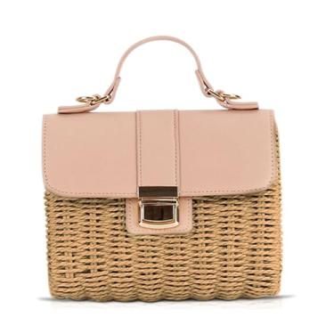 Imagem de QTKJ Bolsa de praia, bolsa de palha, bolsa feminina para férias, viagens, uso diário (estilos 319