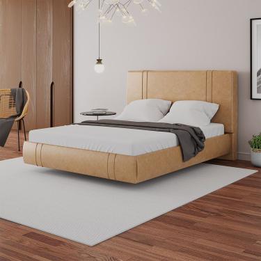 Imagem de Cama Flutuante Star Queen Size Couro Ecológico Pu - Skybox Pu Bege