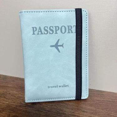 Imagem de Carteira de Viagem com Porta-Passaporte - Good Felps, Azul claro
