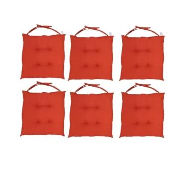 Imagem de 6 Almofadas/Assento ou encosto Para Cadeira Futon 40x40 cm(Terracota)