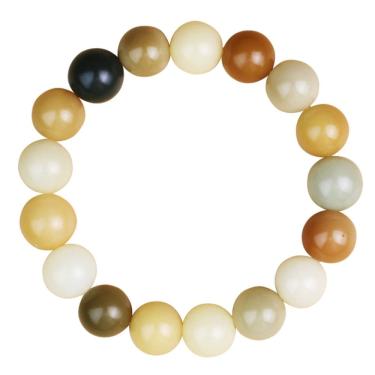 Imagem de Pulseira Bodhizi colorida para homens e mulheres com miçangas redondas de 12 mm