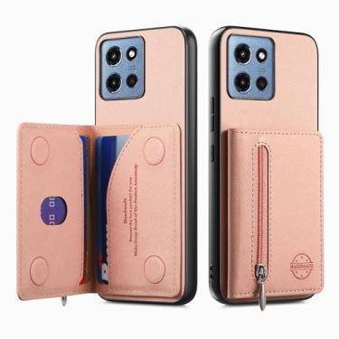 Imagem de Futanwei Capa carteira para Motorola Moto G Play 2026 | Capa para Moto G 2026 com suporte para cartão [2 compartimentos para cartão de crédito embutidos] [Fecho magnético oculto] - Capas protetoras