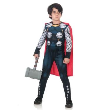 Imagem de Fantasia Thor com Peitoral Infantil - Vingadores - Marvel, Unica, G