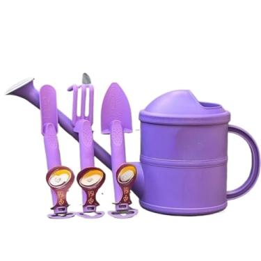 Imagem de Regadores Kit de Jardinagem com Regador 1,5L + 3 Ferramentas Completo, Prático e Charmoso decorativo(lilas)