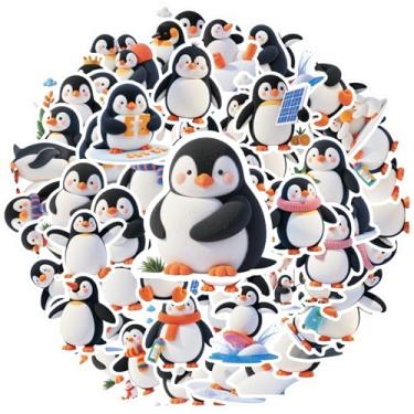 Imagem de 35 peças pinguim inverno ártico animais fofos adesivos DIY brinquedo alegre para guitarra, laptop, capacete, skate, telefone faça você mesmo, guitarra, laptop, notebook, mala de viagem