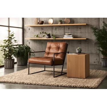 Imagem de Poltrona decorativa sala Italy retrô para salas quartos consultorios e