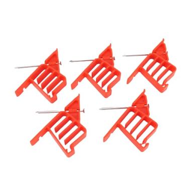 Imagem de POCREATION 25 PCS Clipes Organizadores de Cabos, Clipes de Suporte de Cabos Com Pregos de Aço Inoxidável, Suporte de Organizadores de Fios para Gerenciamento de para Dados Coaxiais Não (vermelho)