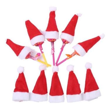Imagem de 10 Un Enfeite De Natal Mini Gorro Pirulito Garrafa Decoracao - Topmixs