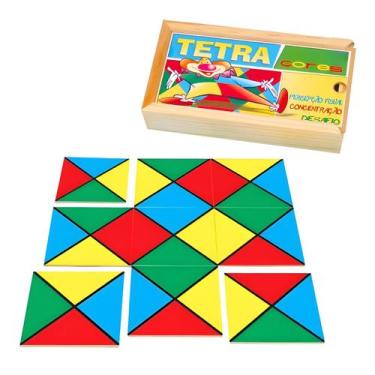 Imagem de Desafio Raciocínio Lógico Tetra Cores Desafio das Cores Brinquedo Educ