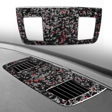 Imagem de FINMOKAL 1 peça de fibra de carbono para painel interior do carro painel de saída de ar acabamento da moldura compatível com BMW Série 3 E90 318i 320i 325i 2005-2012