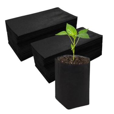 Imagem de Belit Sacos de berçário de plantas de 2 litros, 100 unidades de sacos de cultivo não tecidos para vegetais, flores, início de mudas