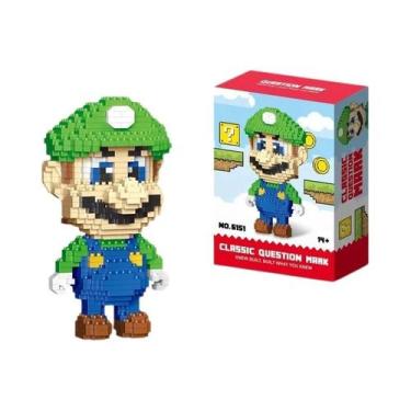 Imagem de Blocos De Montar De Anime Mario Luigi Yoshi, Brinquedo De Modelo Monta