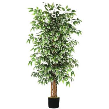 Imagem de Árvore artificial GTIDEA Ficus 1,8 m com tronco natural e musgo
