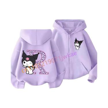 Imagem de Jaqueta Com Capuz Kuromi Para Meninas, Casaco De Princesa Sanrio Com L