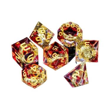 Imagem de Conjunto De Dados DnD Em Resina Senhor Dos Anéis Dados Poliedricos De 