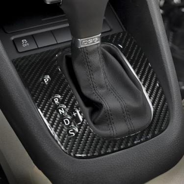 Imagem de BETTERHUMZ Compatível com Volkswagen VW Golf 6 GTI MK6 2010 2011 2012 Fibra de Carbono Carro Painel de Mudança de Engrenagem Decoração Adesivo Decalque Acessórios de Interior de Carro