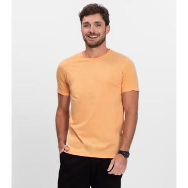 Imagem de Camiseta Masculina Básica Meia Malha Diametro Laranja, GG, Laranja