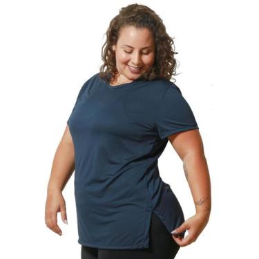 Imagem de Camiseta Feminina Plus Size Blusa Tapa Bumbum Dry Fit Academia, Treino