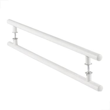 Imagem de Puxador H Alumínio 40cm Para Pivotante Madeira Vidro Branco - Fast Vid