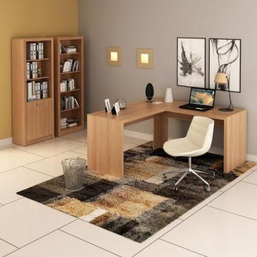 Imagem de Conjunto de Escritório com Estante, Armário Alto com 2 Portas e Mesa A