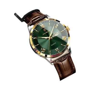 Imagem de Relógio De Pulso Masculino De Luxo Em Couro Quartz À Prova d'Água Lumi