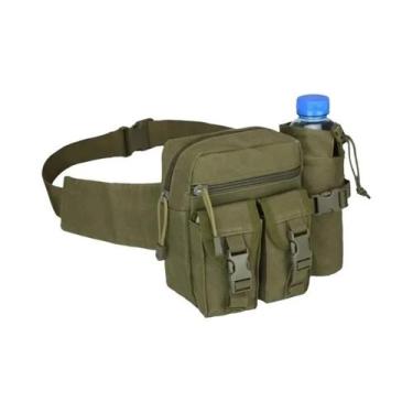 Imagem de Pochete tática casual masculina à prova d'água bolsa de cintura packs 