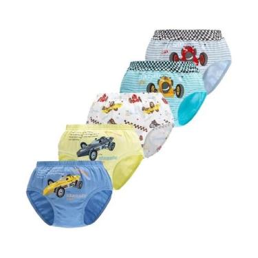 Imagem de Cuecas De Algodão Para Meninos, Pacote Com 3, Estampa De Caminhão, Tra