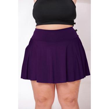 Imagem de Short Saia Babado WOLFOX Plus Size Feminino Suplex Fitness-Feminino