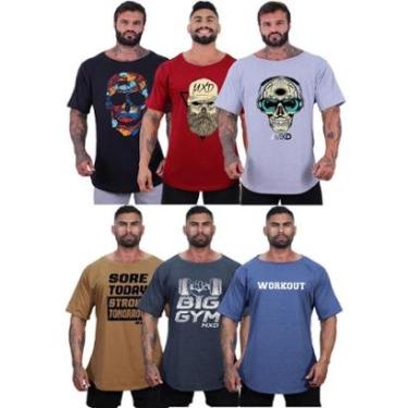 Imagem de Kit 6 Camisetas Morcegão Masculina MXD Conceito Fitness Academia Musculação-Masculino