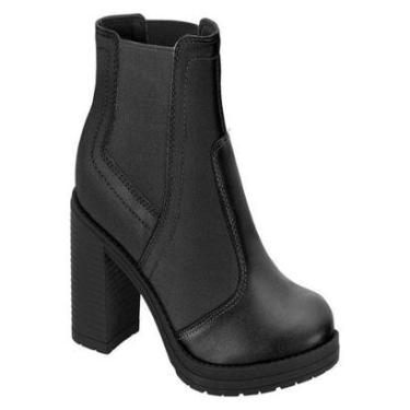 Imagem de Bota Feminina Beira Rio Salto Grosso Estilo Confortável Versátil-Feminino