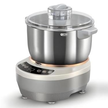 Imagem de QCQDL Máquina de fazer massa elétrica com função de fermentação, misturador de massa doméstico de grande capacidade 7L, aço inoxidável 304, temporização de microcomputador, painel de toque frontal