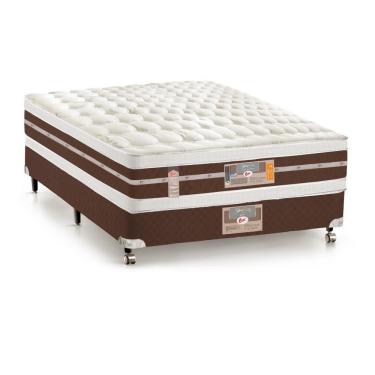 Imagem de Cama Box + Colchão Castor Casal Silver Star Air Double Face Hibrido 138x188x61cm