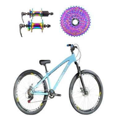 Imagem de Bicicleta Aro 26 Absolute Brutus 3 Azul 1x8v Cassete E Cubo Cassete Camaleão