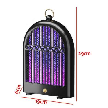 Imagem de Luminaria Repelente Armadilha Mata Inseto Mosquito Mosca Luz Ultravioleta Choque Usb Portatil Afastas Bichos Gancho