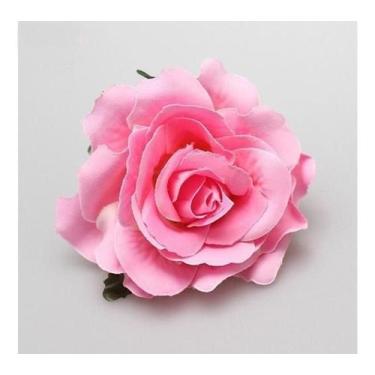Imagem de Enfeite Arranjo Cabelo Noiva Flor Grande Tecido - Rosa - De Castro Joi