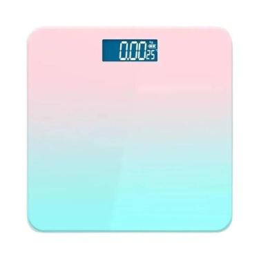 Imagem de Balança Digital De Vidro Com LED Gradiente Para Banheiro, Display Inte