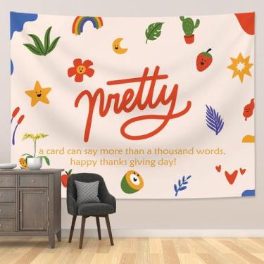 Imagem de Tapeçaria para pendurar na parede, muito motivacional, colorida, 150x1