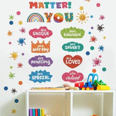 Imagem de Adesivos de parede You Matter Inspirational Quote 30x90cm PVC - yiweis