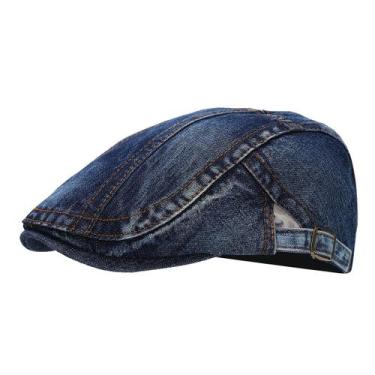 Imagem de Boné jeans Flat Gatsby Newsboy Hat Vintage Flat Ivy Cab Masculino - yi