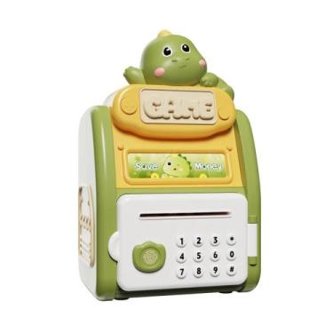 Imagem de Desenho animado infantil Money Bank com sensor de impressão digital de