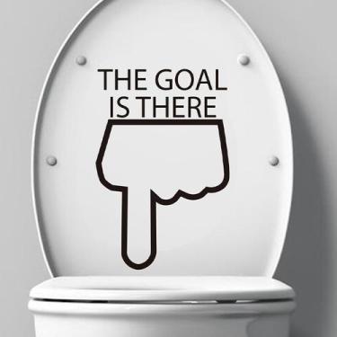 Imagem de Adesivos de parede de banheiro Funny The Goal Is There PVC 30x30cm - y