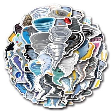Imagem de Pacote de adesivos Tornado Theme Cartoon Storm Hurricane Twister - Yiw