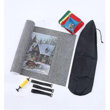 Imagem de Puzzle Mat Sajy Jigsaw Roll Felt Play Mat para crianças de 4 anos ou m