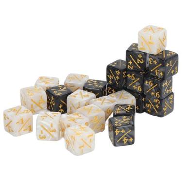 Imagem de Contadores de dados Keenso 24 peças D6 para jogos de cartas CCG