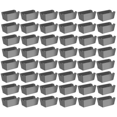 Imagem de Kit 48 Porta Sachês Pretos Molhos Chá Açúcar Sal Lanchonete Padaria Restaurante Uno Coza