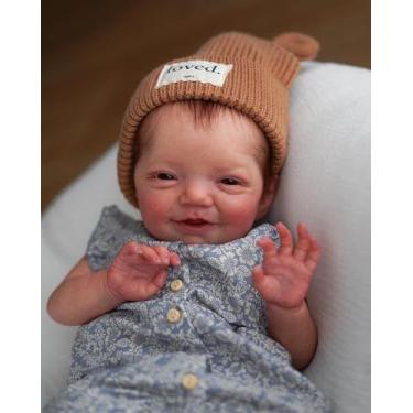 Imagem de Boneca Reborn RXDOLL Sweet Smile Girl 50 cm com roupa e acessório