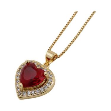 Imagem de Colar Ajustável Com Pingente Em Forma De Coração De Zircônia Com Reves