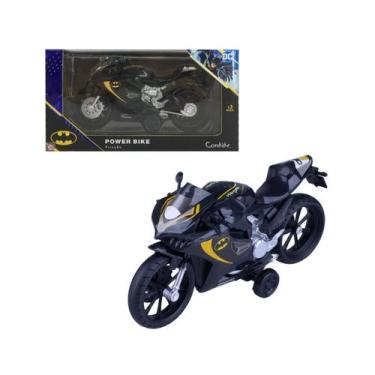 Imagem de Moto Batman Power Bike Brinquedo Fricção DC Super Heróis - Candide