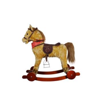 Imagem de Cavalo 2 em 1 Musical Revestido em Pelúcia com Rodas - Caa Toys